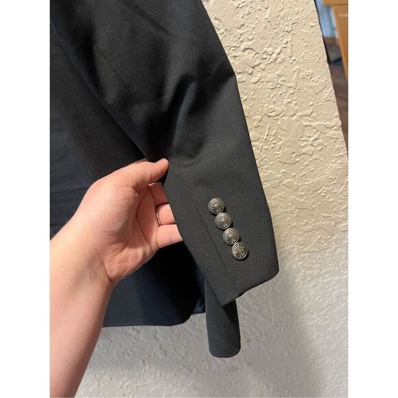 Michael Michael Kors Black Tux Top Men’s Size 50R 54% Polyester 44% Wool 2% Elas - Picture 15 of 16